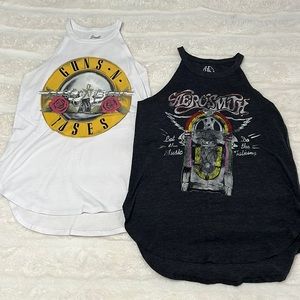 (BUNDLE) WOMEN’S GUNS N’ ROSES + AEROSMITH TANK TOPS